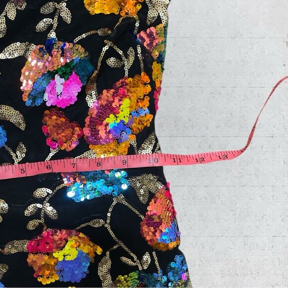 Lucy in the Sky Starstruck Strappy Multicolor Sequin Dress in Black Size XS - Picture 7 of 13